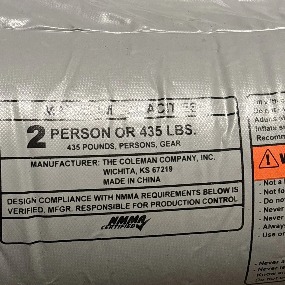 Coleman Colossus 2-Person Inflatable Boat - Fully Inflated & Tested (No Leaks)